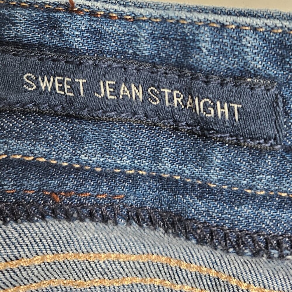 Lucky Brand Sweet N Straight Jeans Blue Mid Low Rise Stretch Size 10 / 30 R - Picture 10 of 15